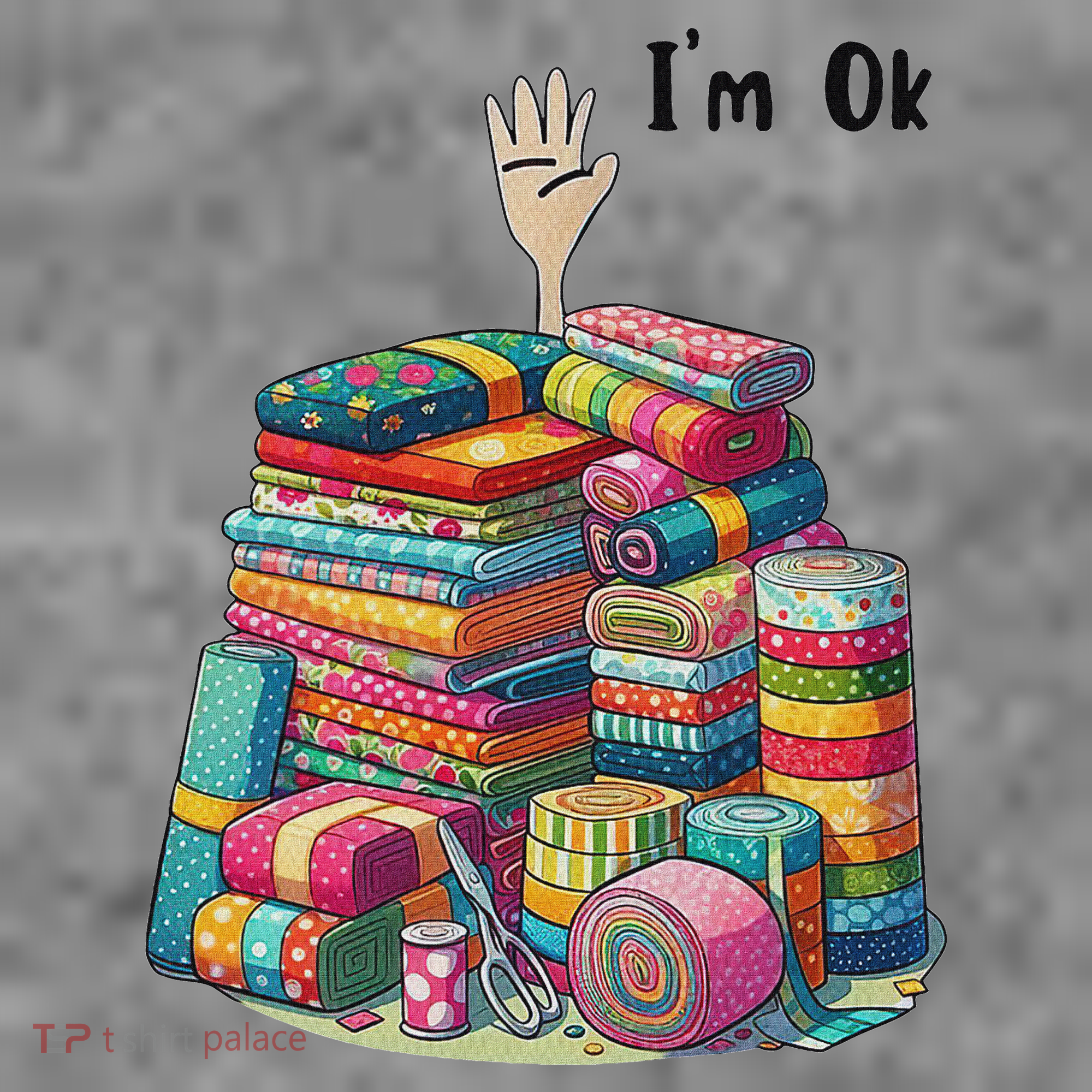IM Ok Funny Sewing Quilting Fabric Toddler Hoodie