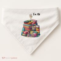 IM Ok Funny Sewing Quilting Fabric USA-Made Doggie Bandana thumb 0