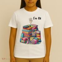 IM Ok Funny Sewing Quilting Fabric T-Shirt thumb 4