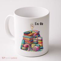 IM Ok Funny Sewing Quilting Fabric Coffee Mug thumb 0