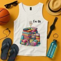 IM Ok Funny Sewing Quilting Fabric Tank Top thumb 4