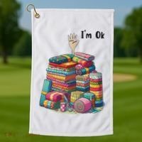IM Ok Funny Sewing Quilting Fabric Golf Towel thumb 1