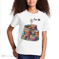 IM Ok Funny Sewing Quilting Fabric Kids T-Shirt thumb 2