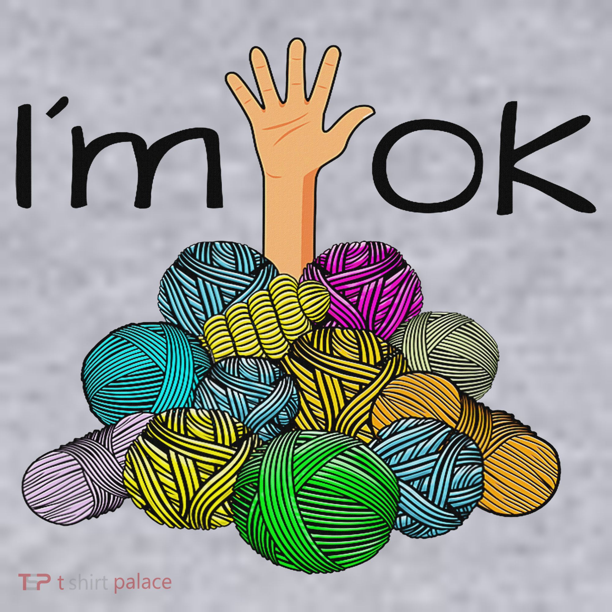 I’m Ok Funny Crochet And Knitting Yarn Mess Women's Sweatshirt