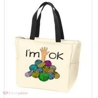 I’m Ok Funny Crochet And Knitting Yarn Mess Tote Bag thumb 3