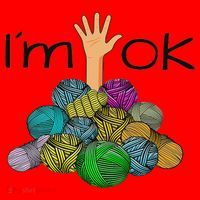 I’m Ok Funny Crochet And Knitting Yarn Mess Santa Hat thumb 1