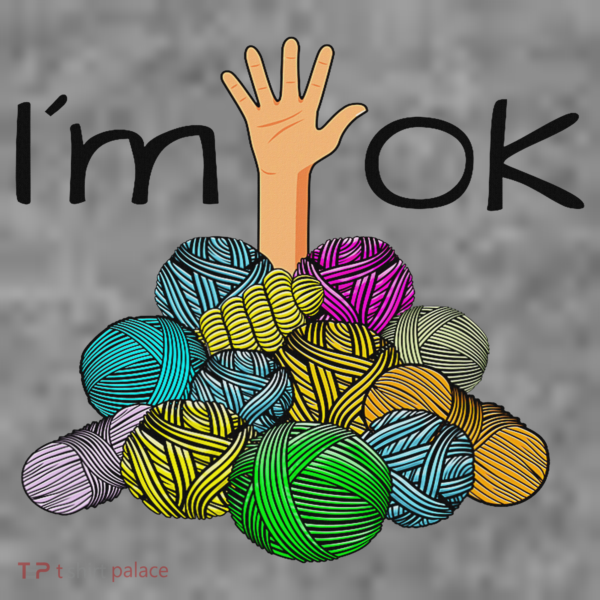 I’m Ok Funny Crochet And Knitting Yarn Mess Toddler Hoodie
