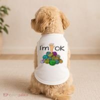 I’m Ok Funny Crochet And Knitting Yarn Mess Doggie Tank thumb 2