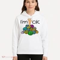 I’m Ok Funny Crochet And Knitting Yarn Mess Hoodie thumb 5