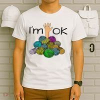I’m Ok Funny Crochet And Knitting Yarn Mess T-Shirt thumb 6