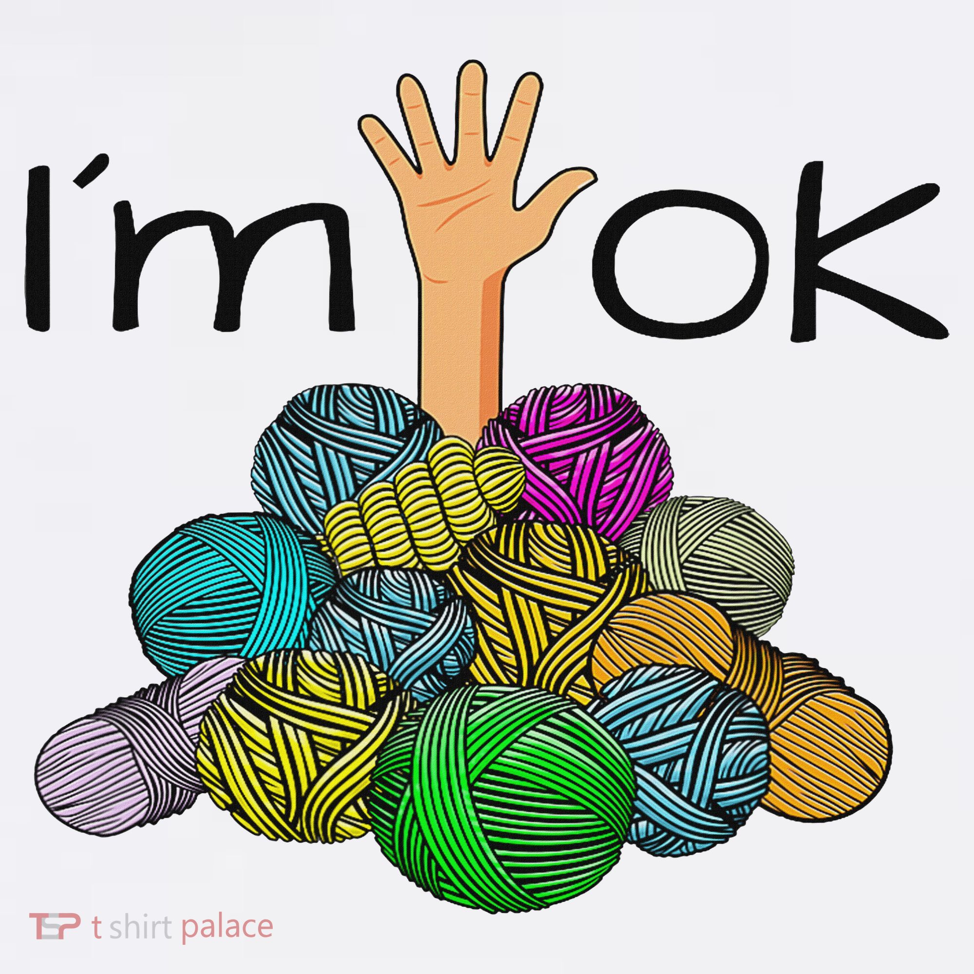 I’m Ok Funny Crochet And Knitting Yarn Mess Mousepad