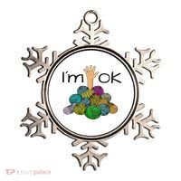 I’m Ok Funny Crochet And Knitting Yarn Mess Ornament thumb 0
