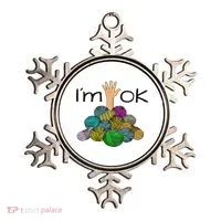 I’m Ok Funny Crochet And Knitting Yarn Mess Ornament thumb 0