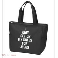 I Only Get On My Knees For Jesus Tote Bag thumb 3