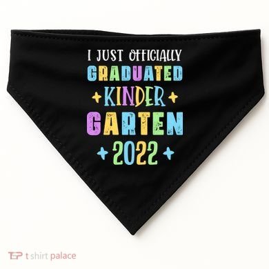 I Officially Graduated Kindergarten USA-Made Doggie Bandana