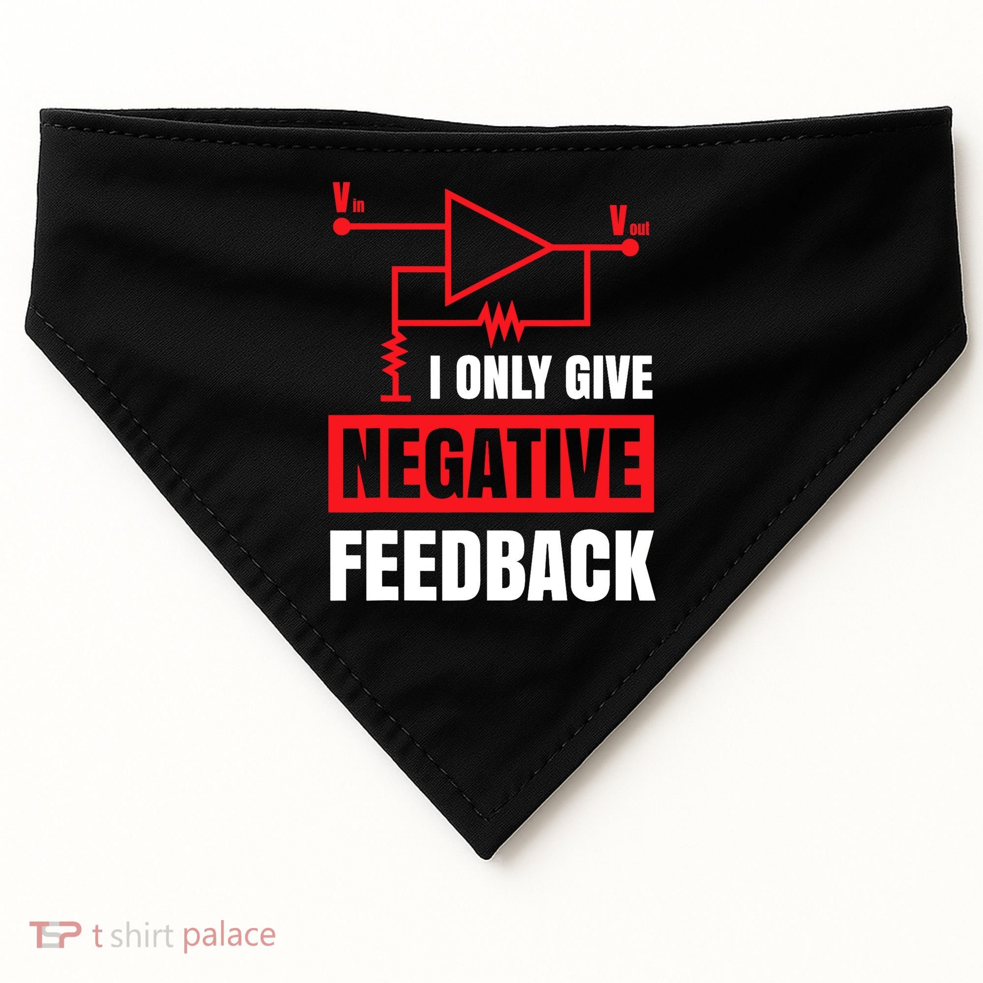 I Only Give Negative Feedback Electrical Funny Engineer USA-Made Doggie Bandana