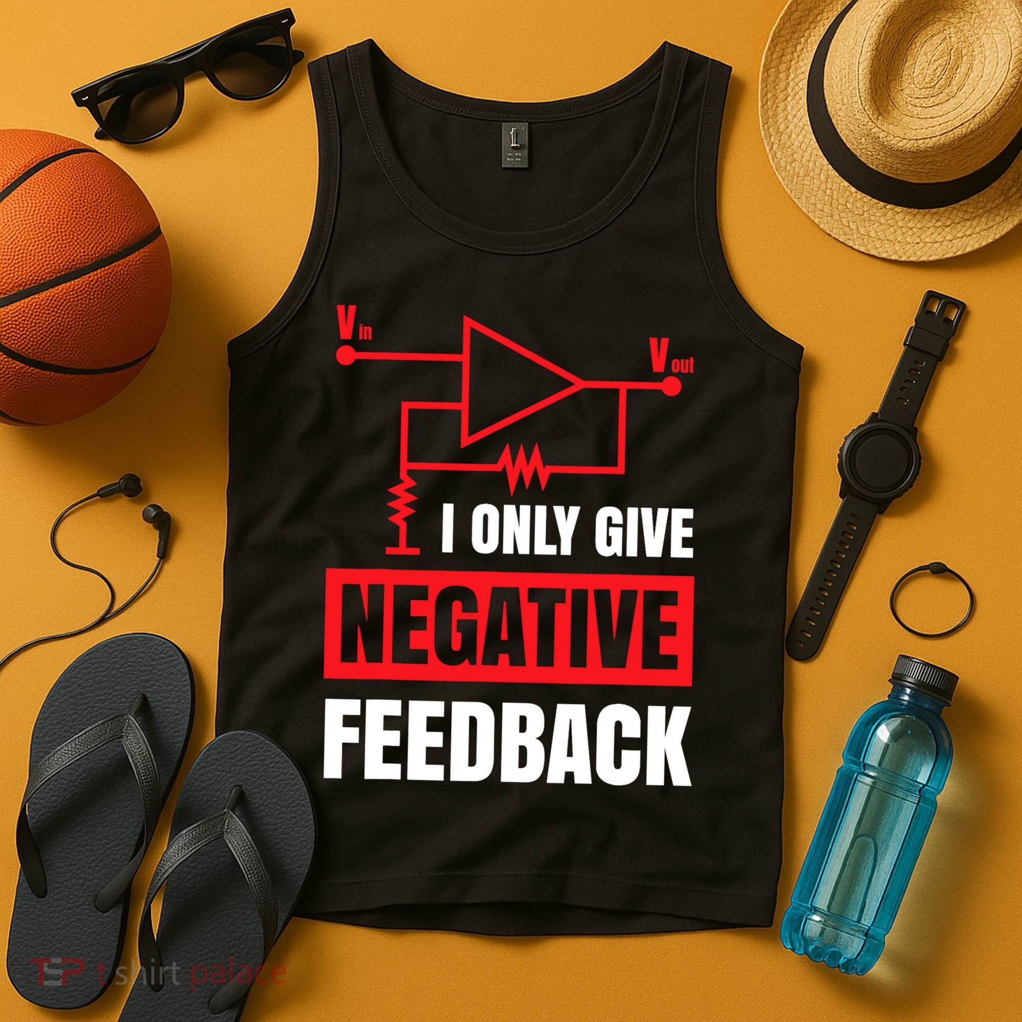 I Only Give Negative Feedback Electrical Funny Engineer Tank Top