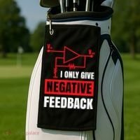 I Only Give Negative Feedback Electrical Funny Engineer Golf Towel thumb 2