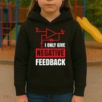 I Only Give Negative Feedback Electrical Funny Engineer Kids Hoodie thumb 3