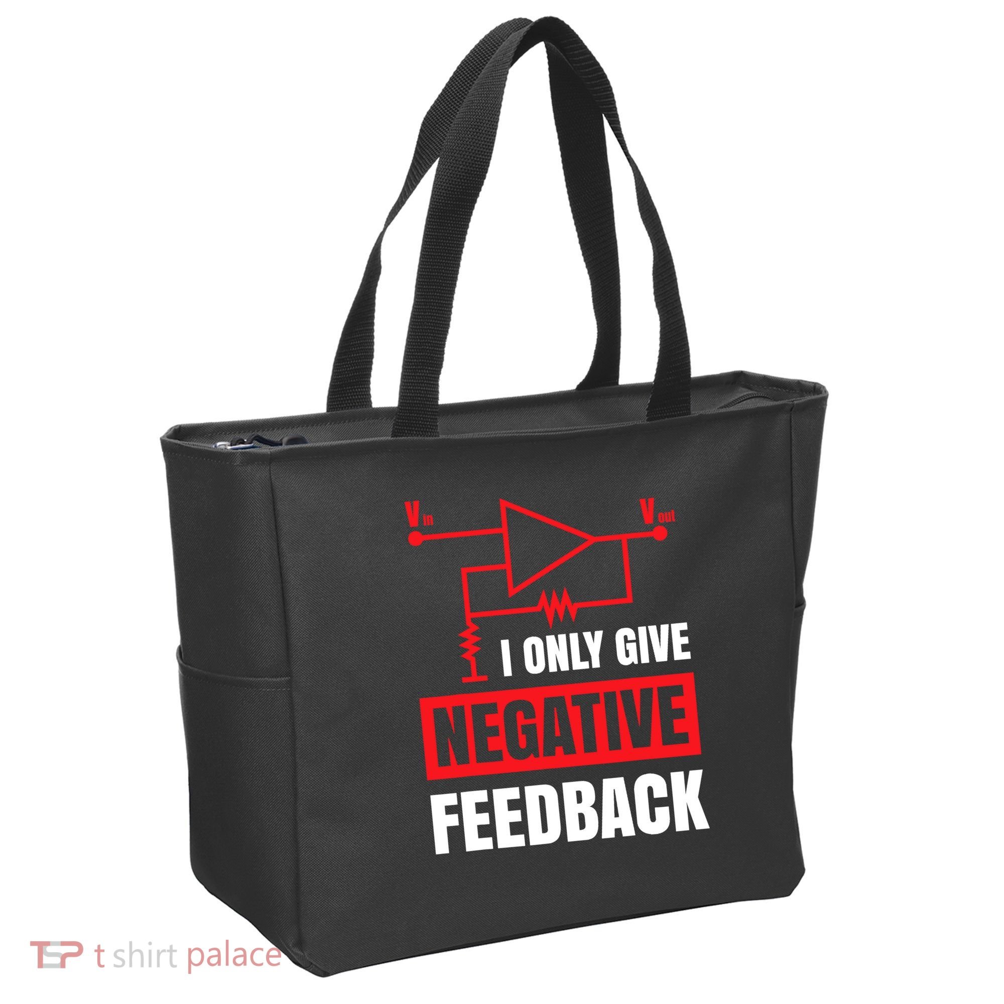 I Only Give Negative Feedback Electrical Funny Engineer Tote Bag