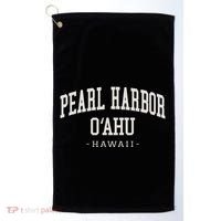 Island Of Hawaii Souvenir Pearl Harbor Oahu Hawaii Beach Golf Towel thumb 0