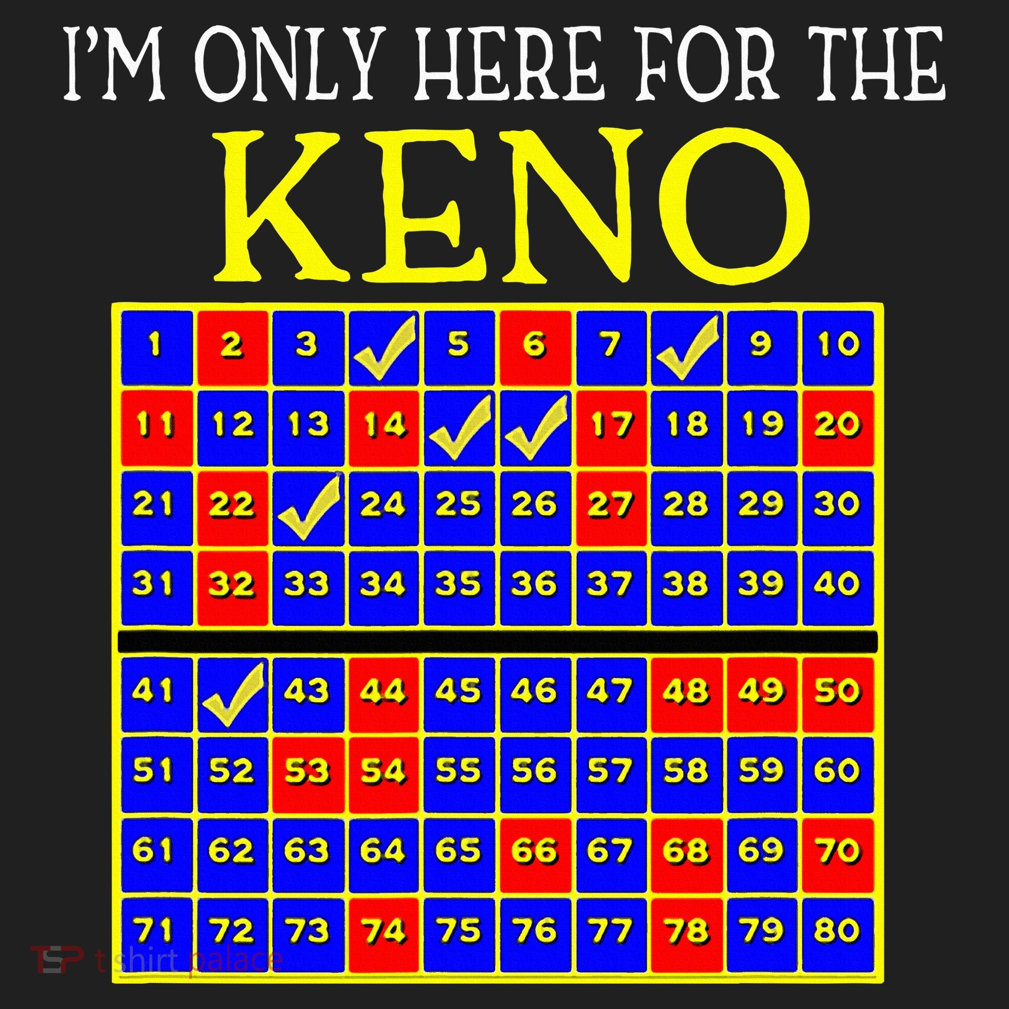 IM Only Here For The Keno Funny Keno Lovers Golf Towel
