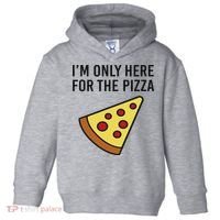 I'm Only Here For The Pizza Foodie Funny Toddler Hoodie thumb 0