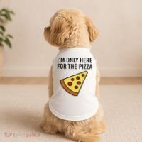 I'm Only Here For The Pizza Foodie Funny Doggie Tank thumb 2