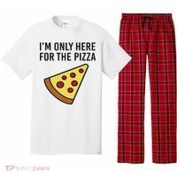 I'm Only Here For The Pizza Foodie Funny Pajama Set thumb 0