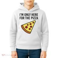 I'm Only Here For The Pizza Foodie Funny Kids Hoodie thumb 4