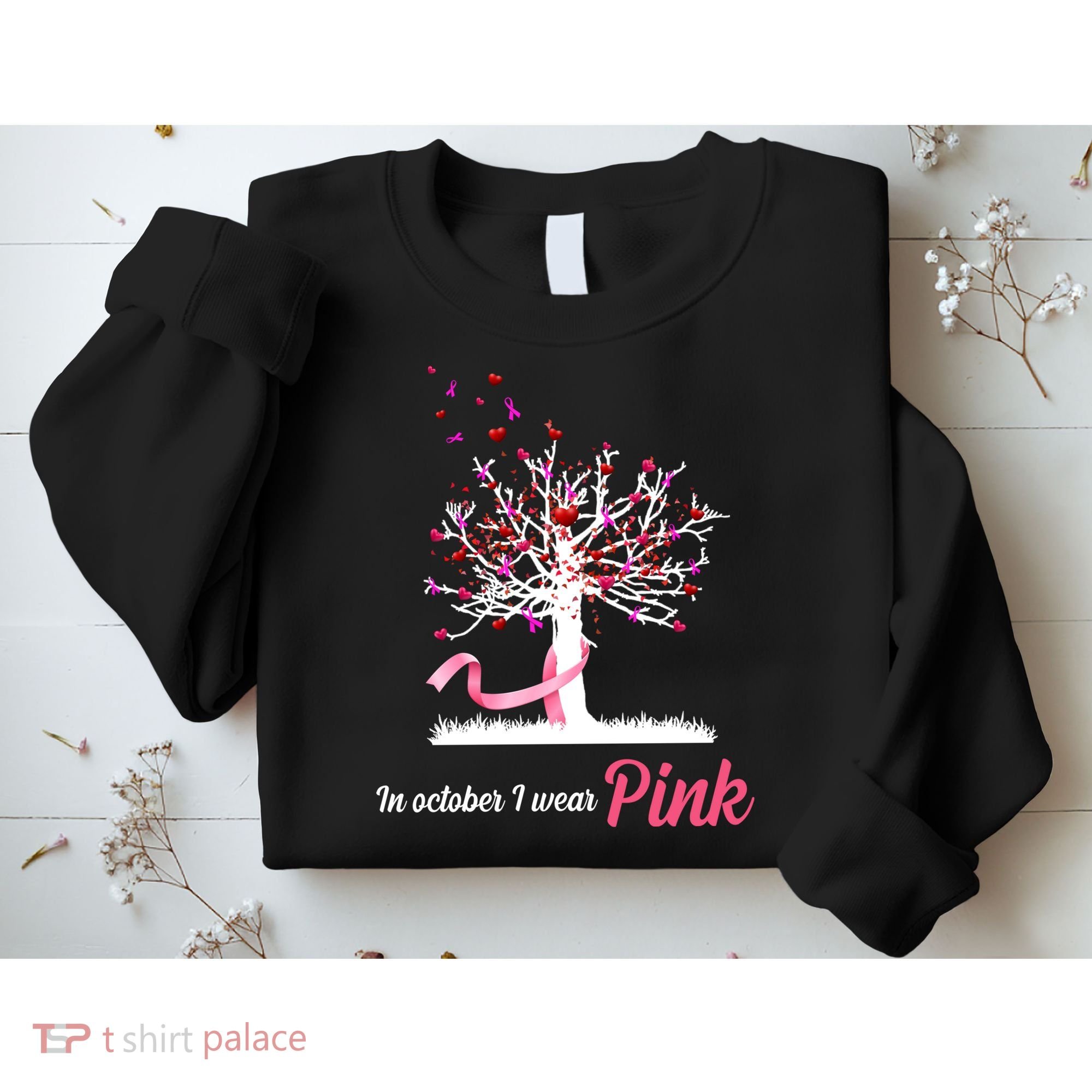 In October I Wear Pink Breast Cancer Tree Of Life Sweatshirt