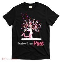 In October I Wear Pink Breast Cancer Tree Of Life T-Shirt thumb 0