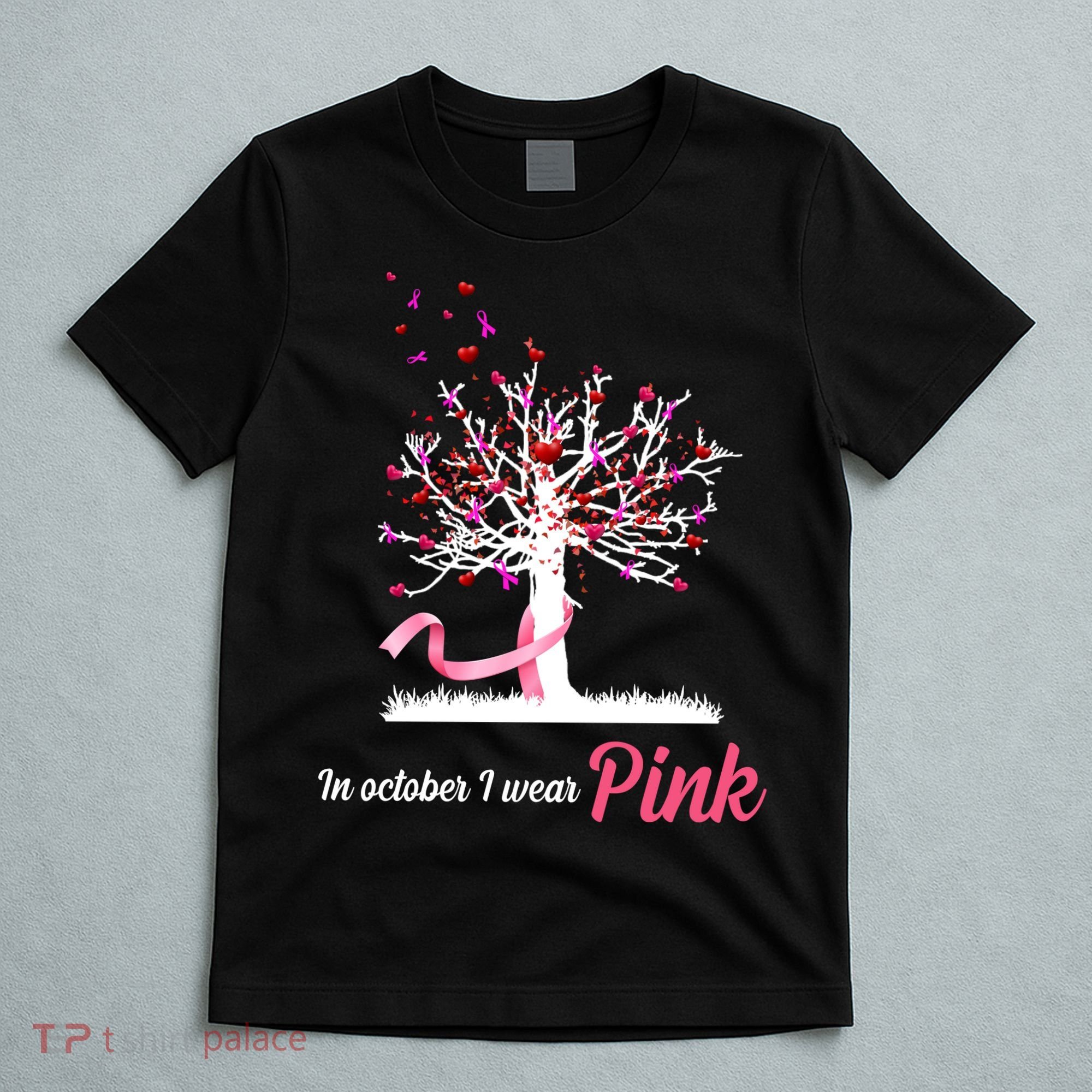 In October I Wear Pink Breast Cancer Tree Of Life T-Shirt