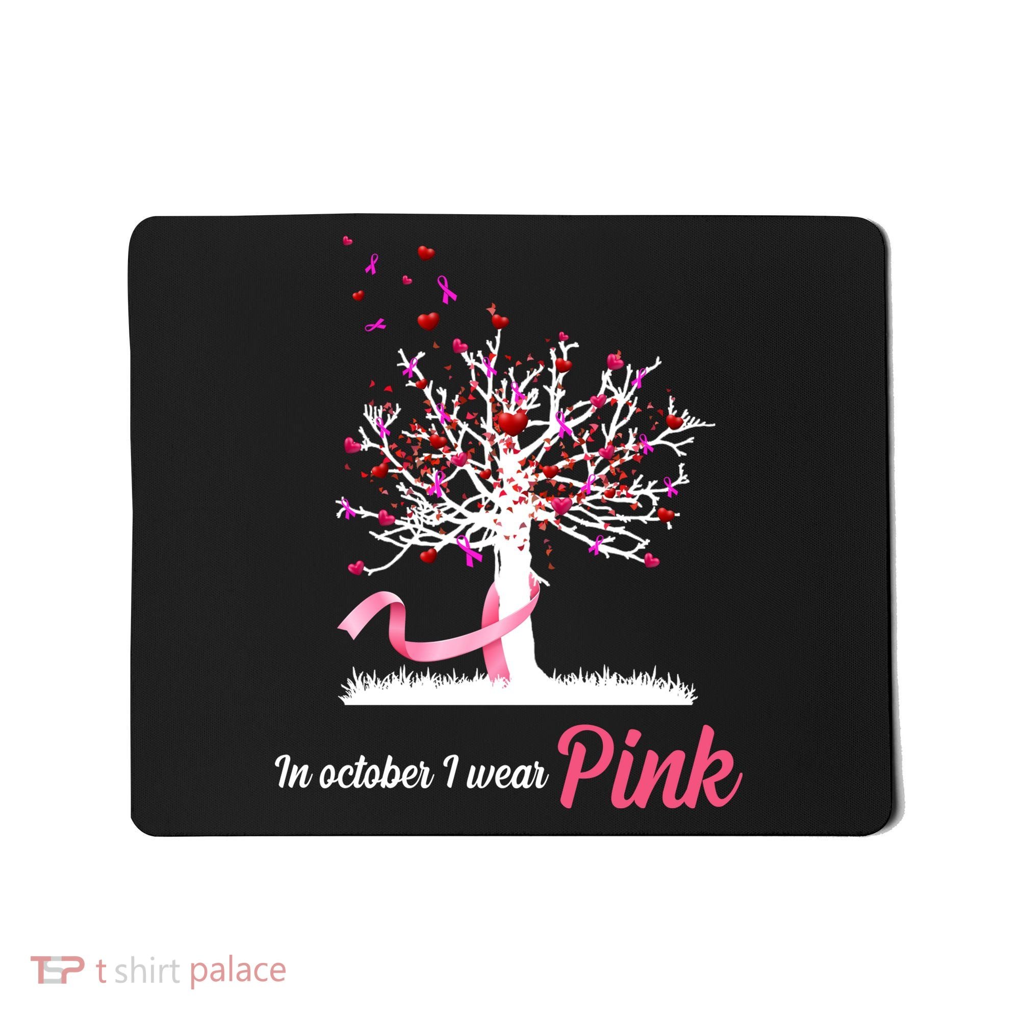 In October I Wear Pink Breast Cancer Tree Of Life Mousepad