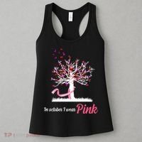 In October I Wear Pink Breast Cancer Tree Of Life Women's Tank Top thumb 3