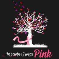 In October I Wear Pink Breast Cancer Tree Of Life Visor thumb 3