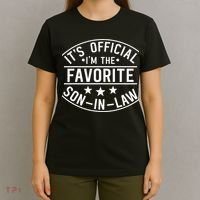 It's Official I'm the Favorite Son in Law Family Matching T-Shirt thumb 4