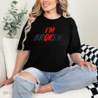 I'm Ok I'm Broken Invisible Illness  Wo Mental Aware Comfort Colors T-Shirt thumb 2