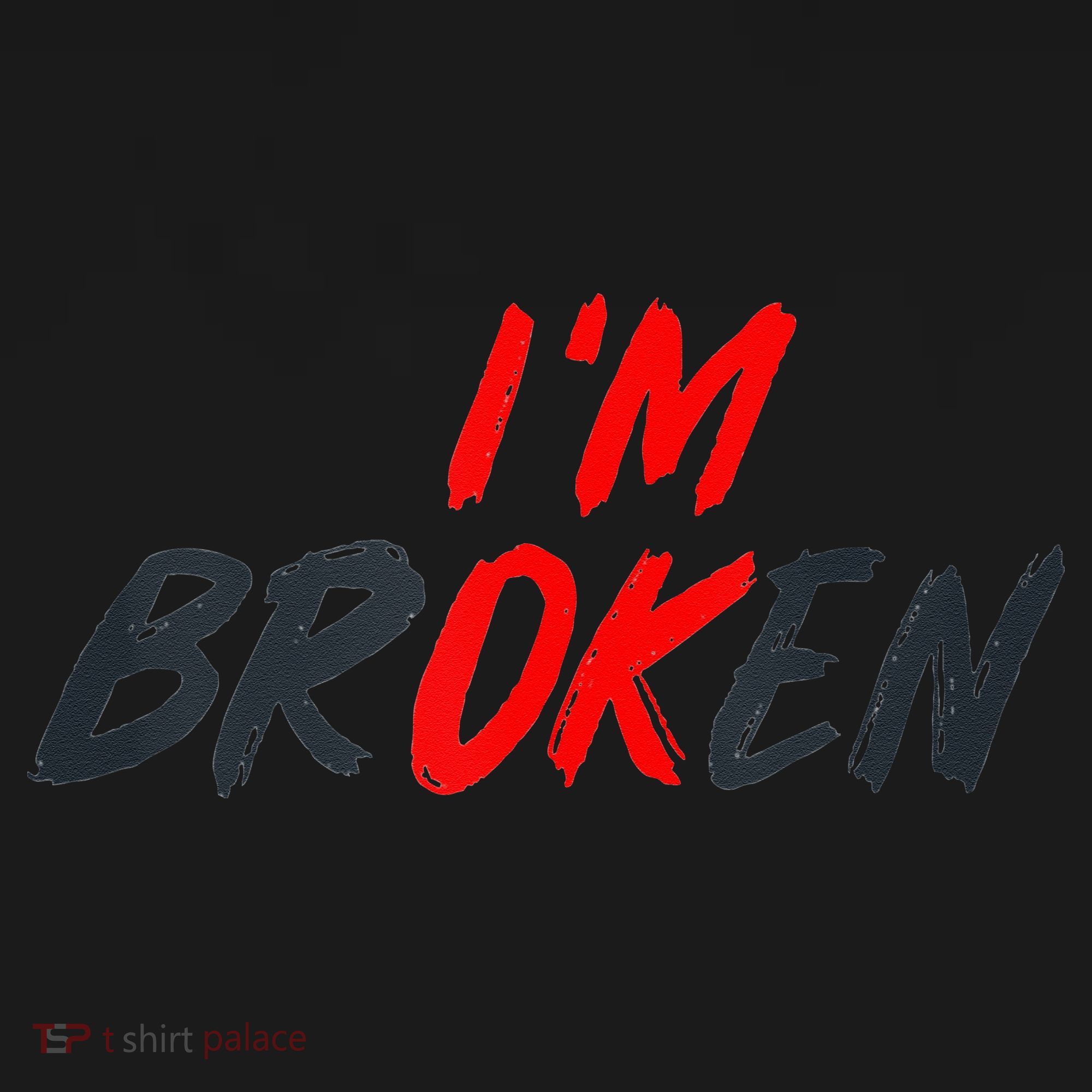 I'm Ok I'm Broken Invisible Illness  Wo Mental Aware Doggie Tank