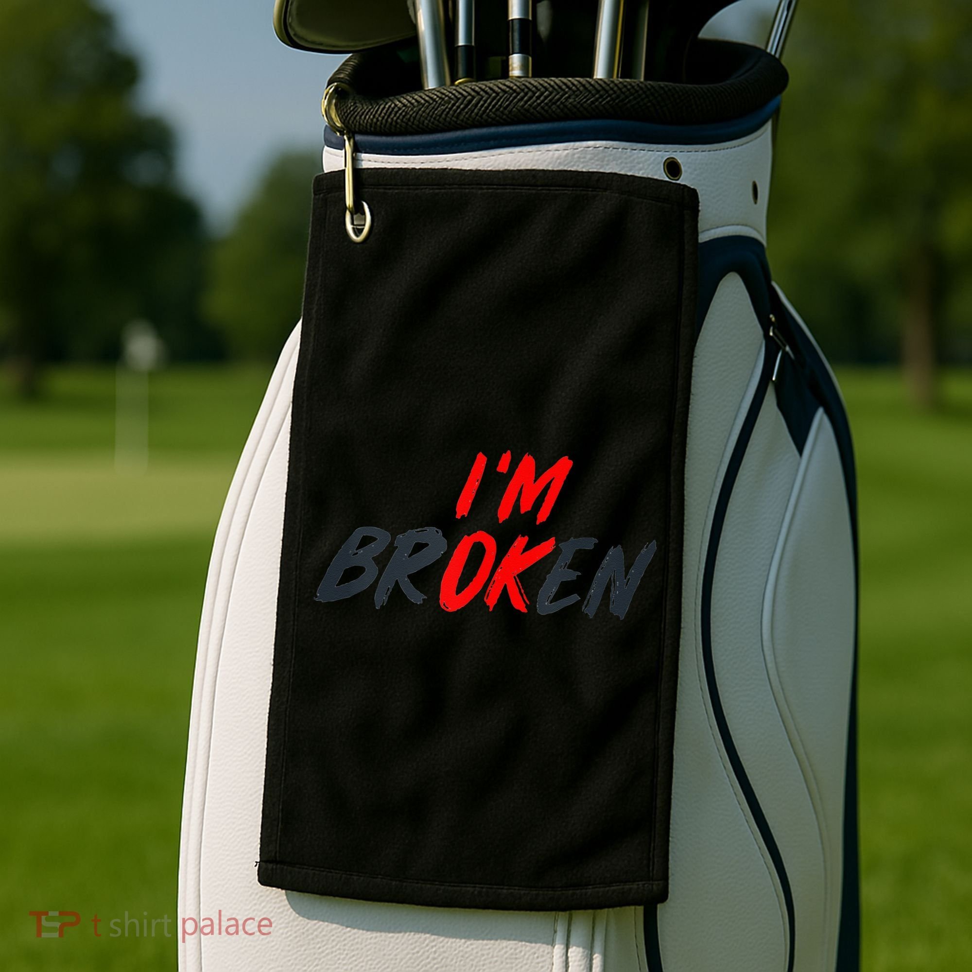 I'm Ok I'm Broken Invisible Illness  Wo Mental Aware Golf Towel