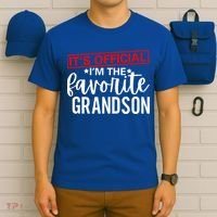 It's O.fficial I'm The Favorite Grandson Gifts Grandpa  T-Shirt thumb 6