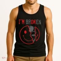 IM Ok IM Broken Invisible Illness I Am Ok Broken Tank Top thumb 3