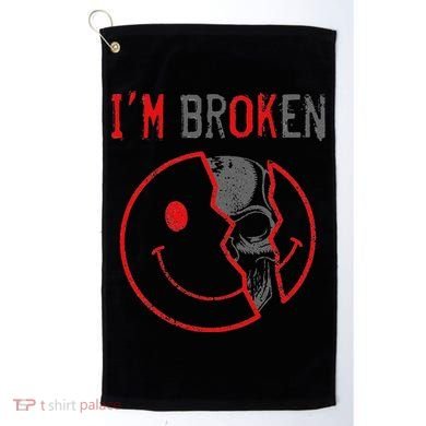 IM Ok IM Broken Invisible Illness I Am Ok Broken Golf Towel