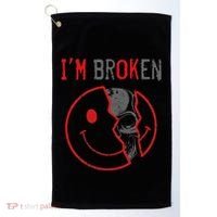 IM Ok IM Broken Invisible Illness I Am Ok Broken Golf Towel thumb 0