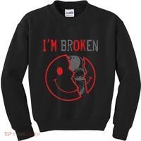 IM Ok IM Broken Invisible Illness I Am Ok Broken Kids Sweatshirt thumb 0