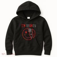 IM Ok IM Broken Invisible Illness I Am Ok Broken Kids Hoodie thumb 0