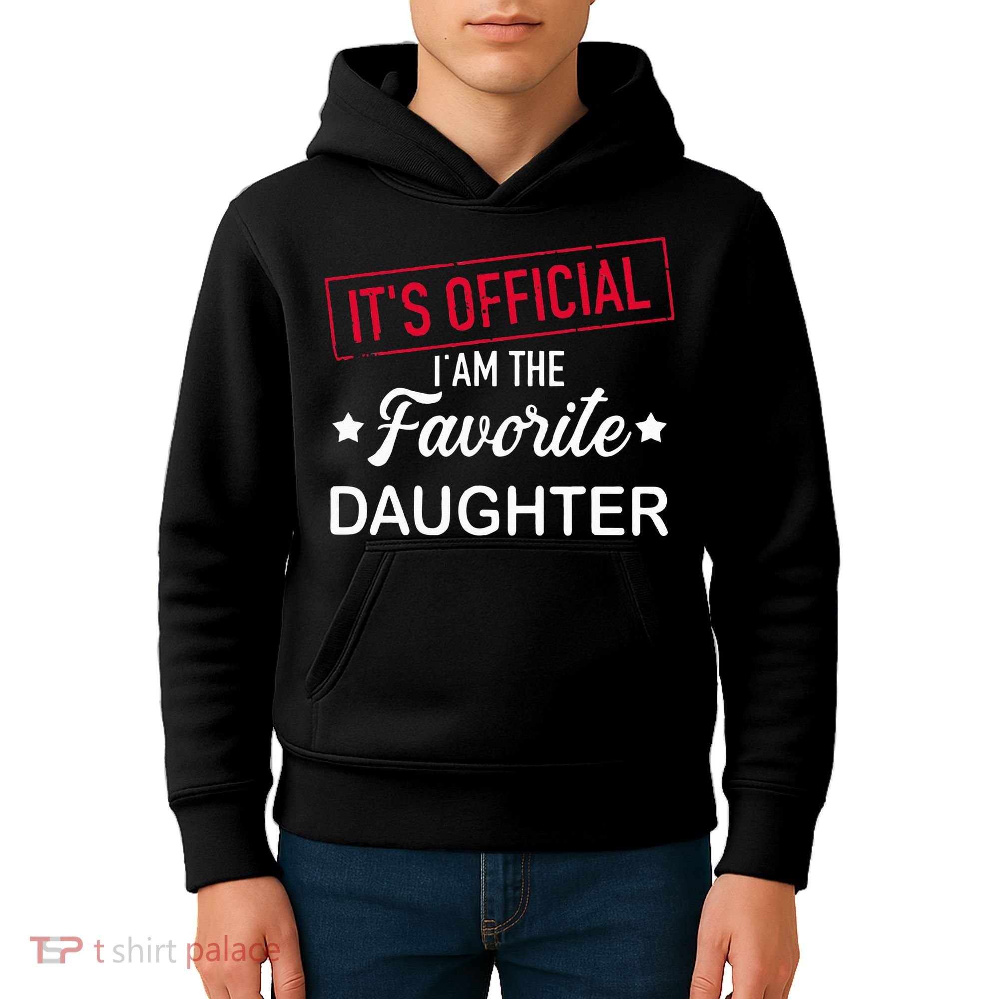 it's official i am the favorite daughter Kids Hoodie