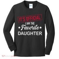 it's official i am the favorite daughter Kids Long Sleeve Shirt thumb 0