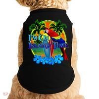 Im On Island Time Tropical Beach Doggie Tank thumb 0