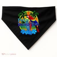 Im On Island Time Tropical Beach USA-Made Doggie Bandana thumb 0